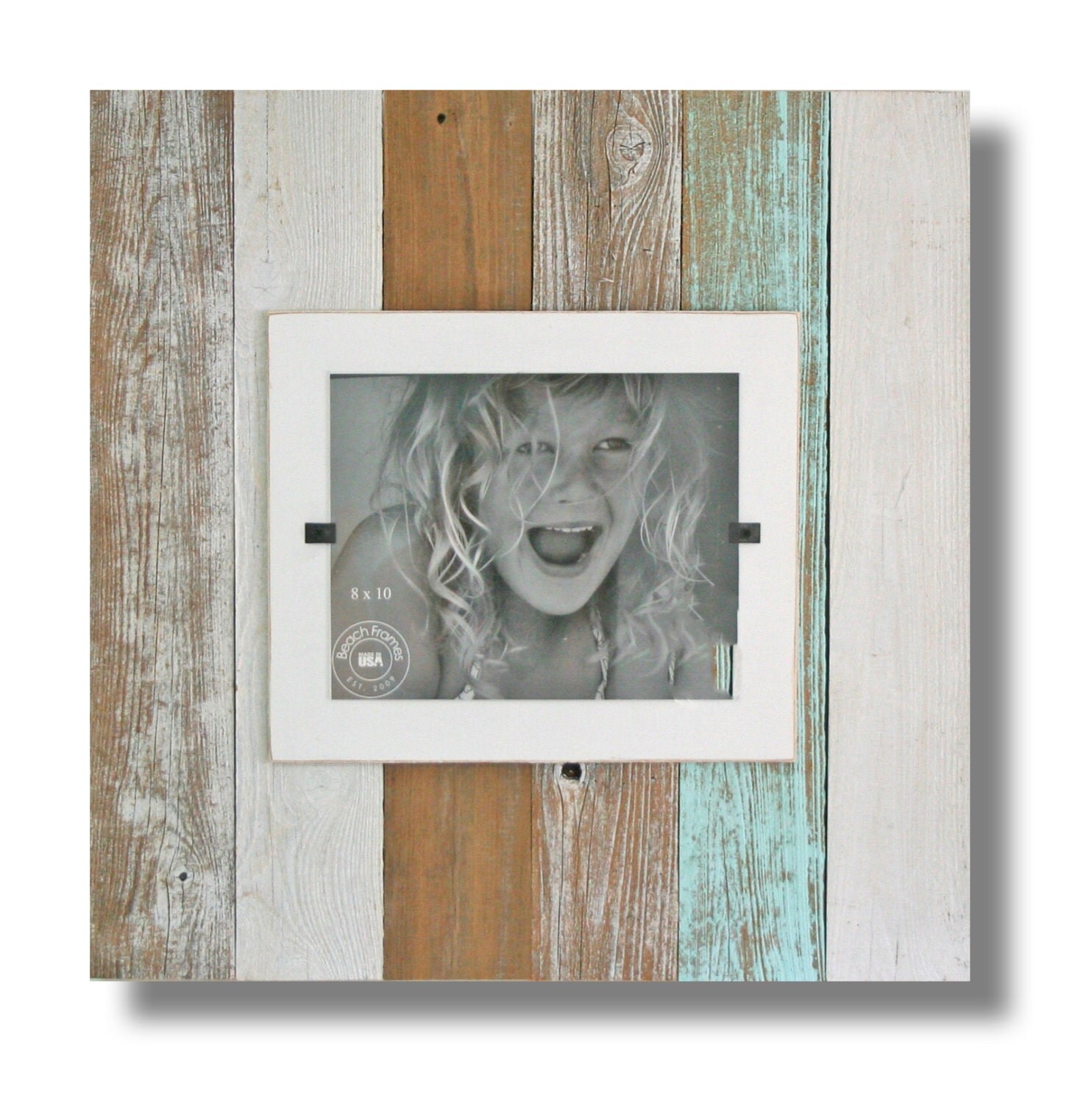 8 x 10 picture frame Cape Cod style XL Reclaimed Wood