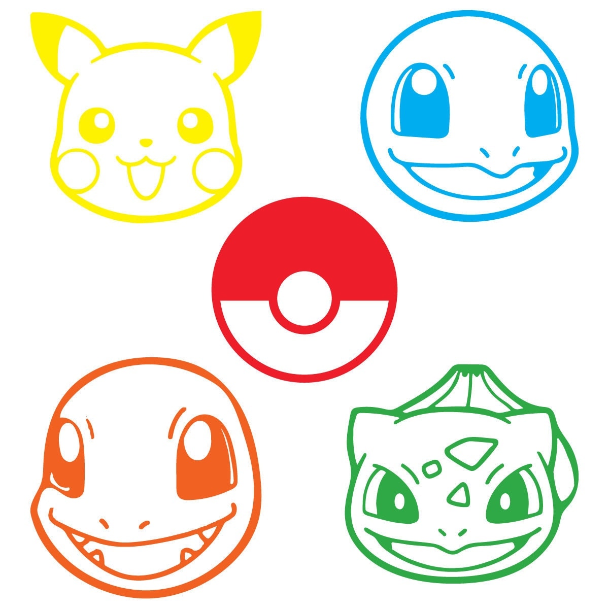 Download Set of 5 Pokemon Go Character Decals