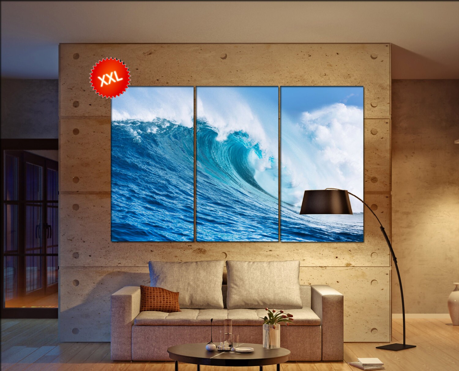 Ocean Wave prints large wall art canvas print Large Ocean Wave