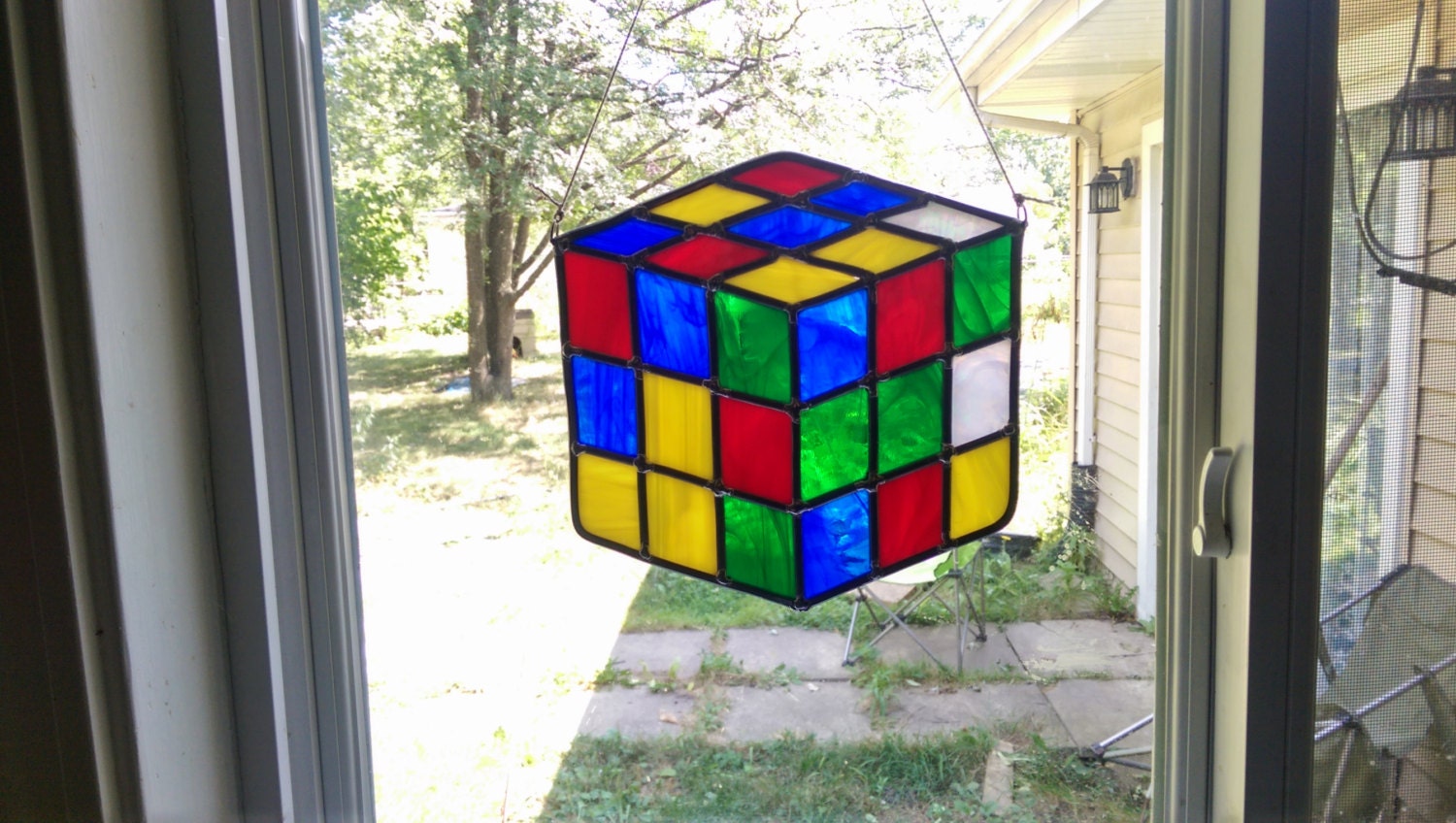 Rubix Cube Stained glass
