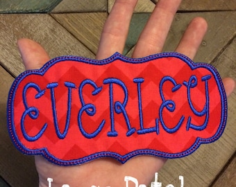 Iron-On Large Name Patch