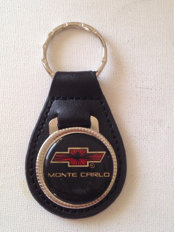 Chevy Monte Carlo Keychain Genuine Leather Chevrolet Key Chain