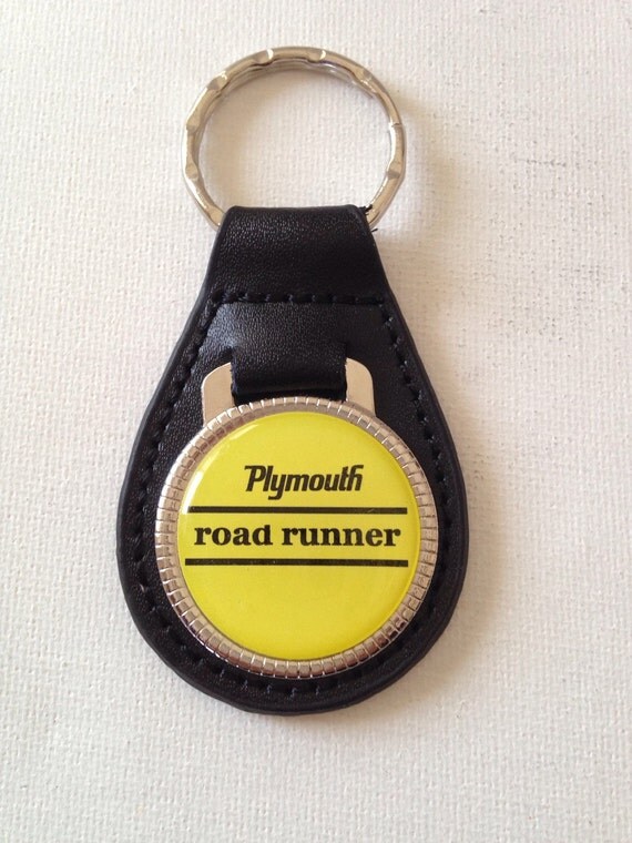 Plymouth Roadrunner Keychain Genuine Leather Key Chain