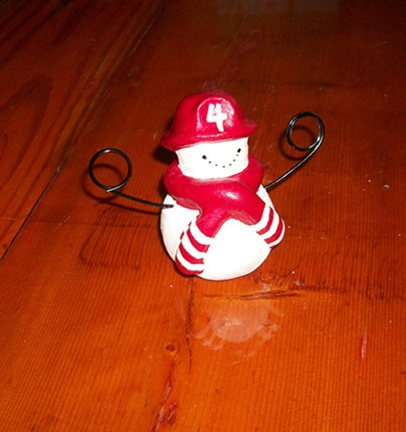 Snowman Firefighter by ChampAndSport on Etsy