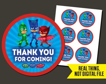 PJ Masks Stickers - PJ Masks Birthday - PJ Masks