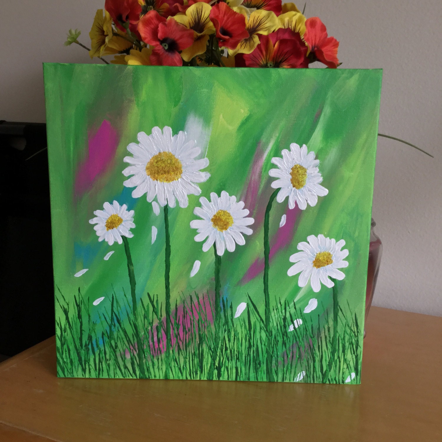 Daisy Painting Daisies Acrylic Painting Gallery Wall Art