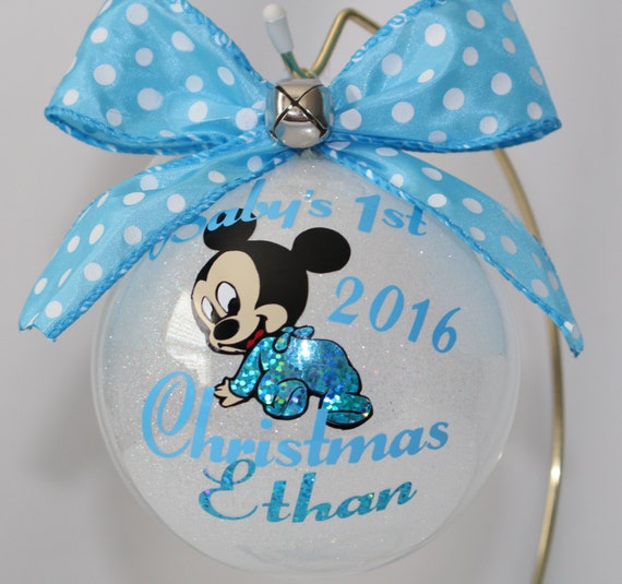 Baby's First Christmas Ornament personalized with year and