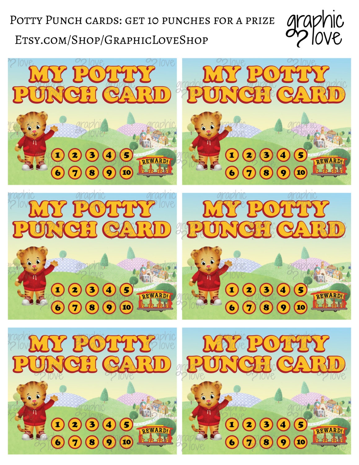 Daniel Tiger Potty Training Chart - 02/2022