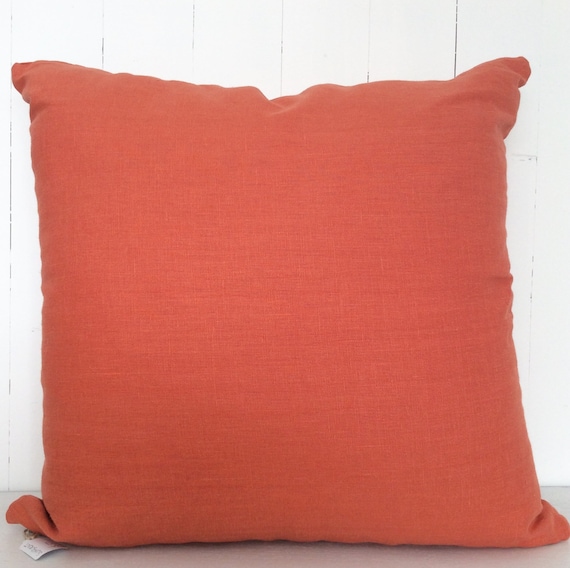 Orange Linen // Cushion Cover // Decorative Pillow // Throw