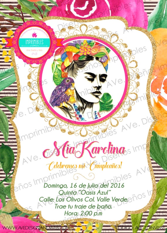 Frida Kahlo Party Invitations 3