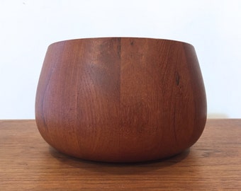 Early Dansk Designs Staved Teak Tulip Salad Bowl | Jens Quistgaard IHQ 1960s | Danish Modern Mid Century Modern