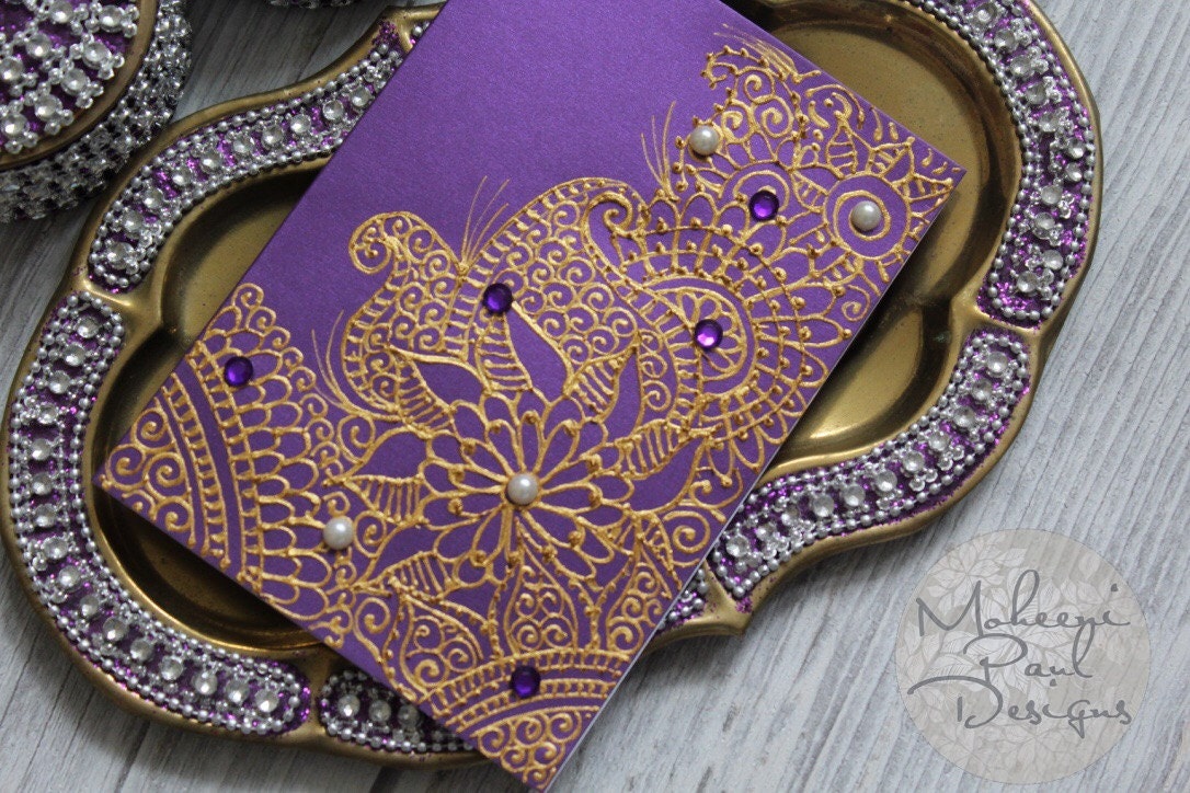 Boysenberry Purple Henna Card