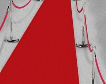 Hollywood Red Carpet Floor Runner/ Hollywood Party/Oscar Ceremony Party/Red Floor Runner/Red Carpet
