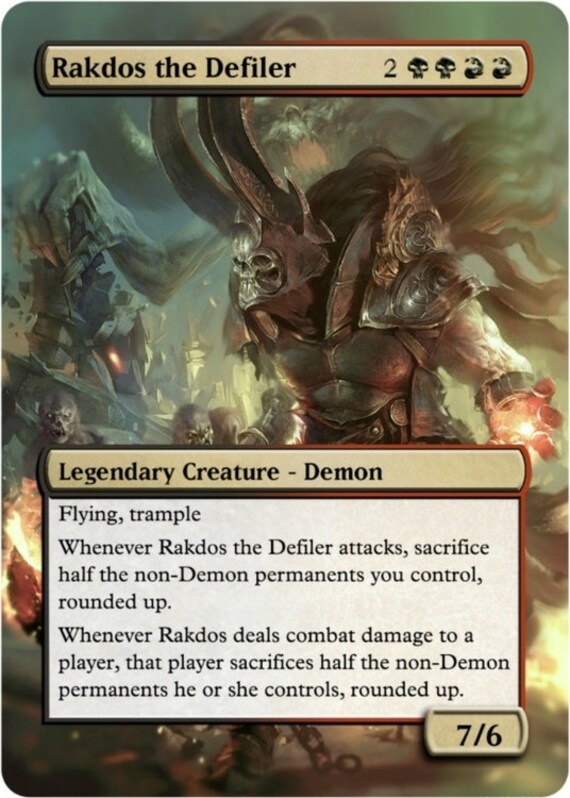 Rakdos the Defiler MTG Altered Art Foil by AllNightThriftShop