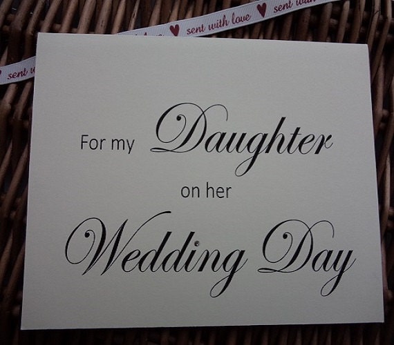 For my daughter on her wedding day wedding card wedding 