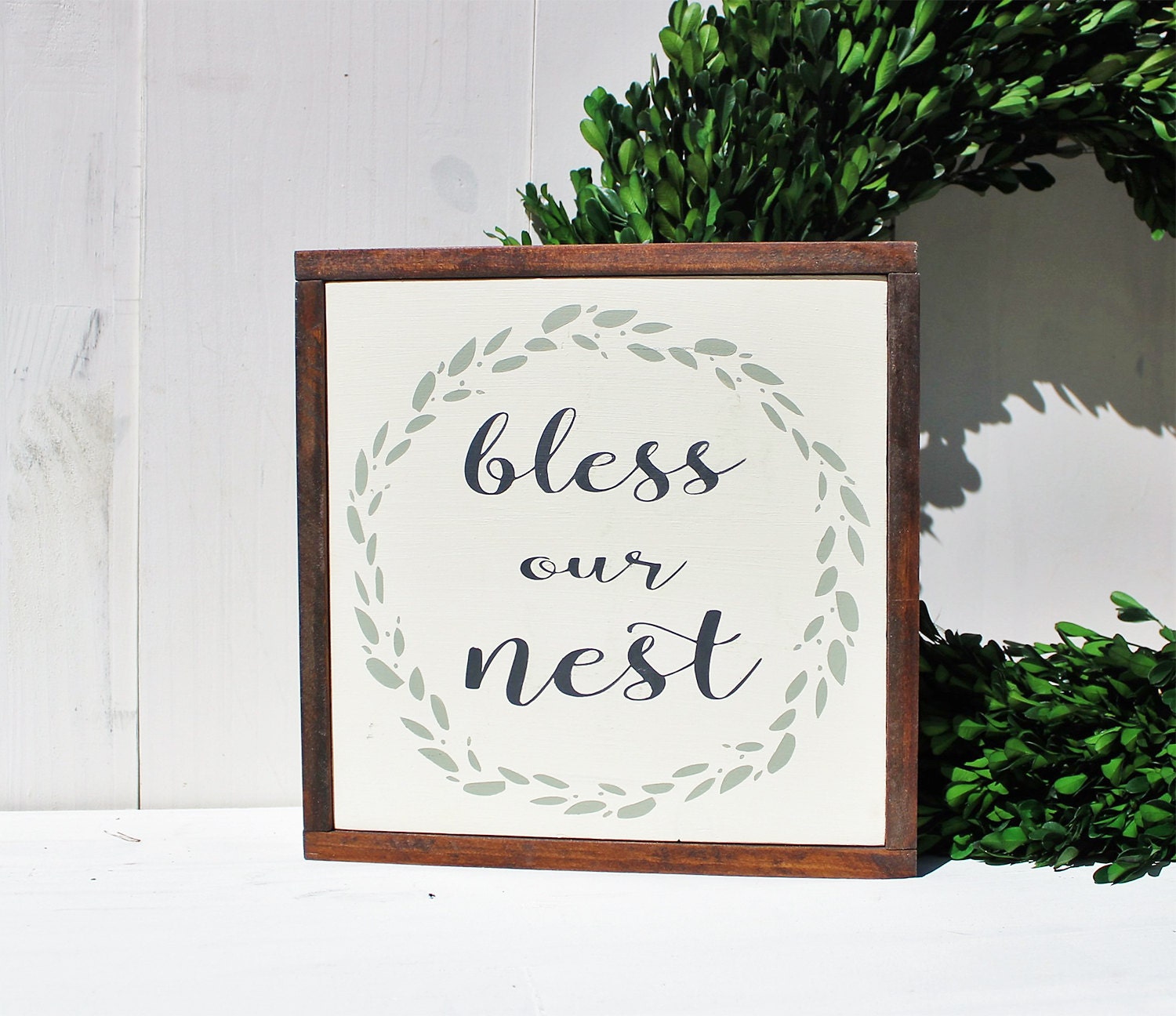 Bless Our Nest Farmhouse Wooden Sign Farmhouse Wall Decor