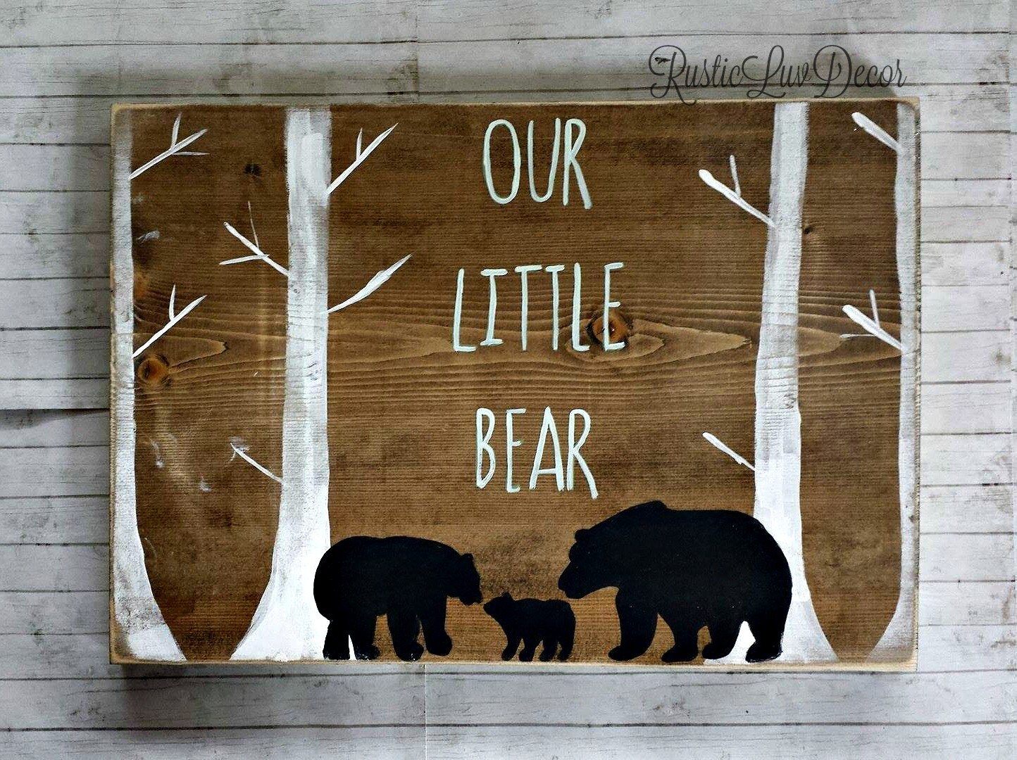 Our Little Bear Rustic Nursery Decor Mama Papa by RusticLuvDecor