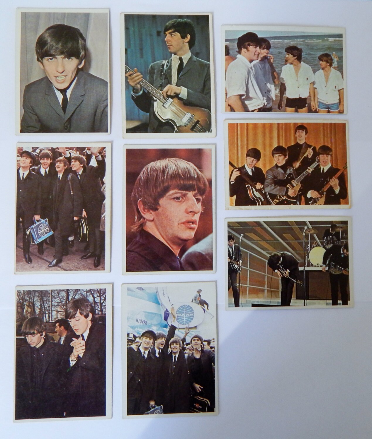 1964 Beatles Color Cards Trading Cards 9 cards