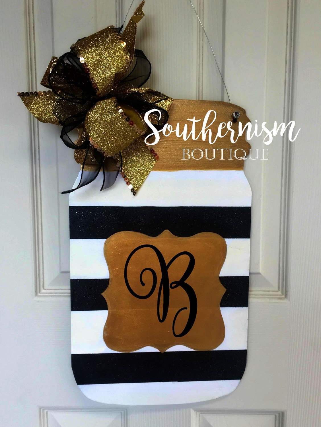 Wooden Door hanger Summer Door Hanger Mason by SouthernismBoutique