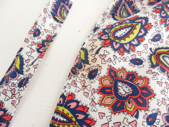 Folk patterned half apron / pinny boho gypsy paisley