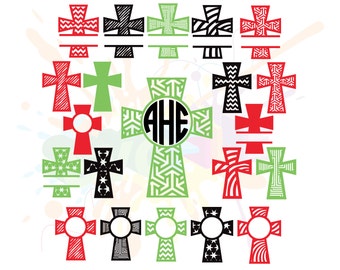 Cross SVG Files for Cutting Cricut Religious DXF Designs - SVG Files for Silhouette - Instant Download