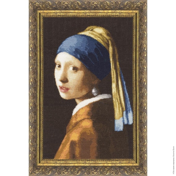 Cross Stitch Kit by Golden Fleece Girl with a Pearl Earring