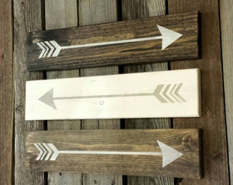 Set of 3 Rustic Arrows, Wooden Arrows, Rustic Wood Arrows, Follow Your Arrow Decor, Woodland Decor, Nursery Decor, Rustic