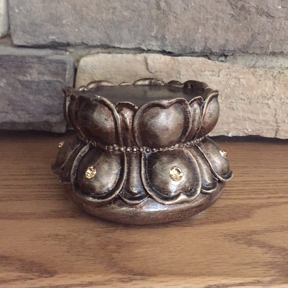 Luxury Pillar Candle Holder Rhinestone Candle Holder Home