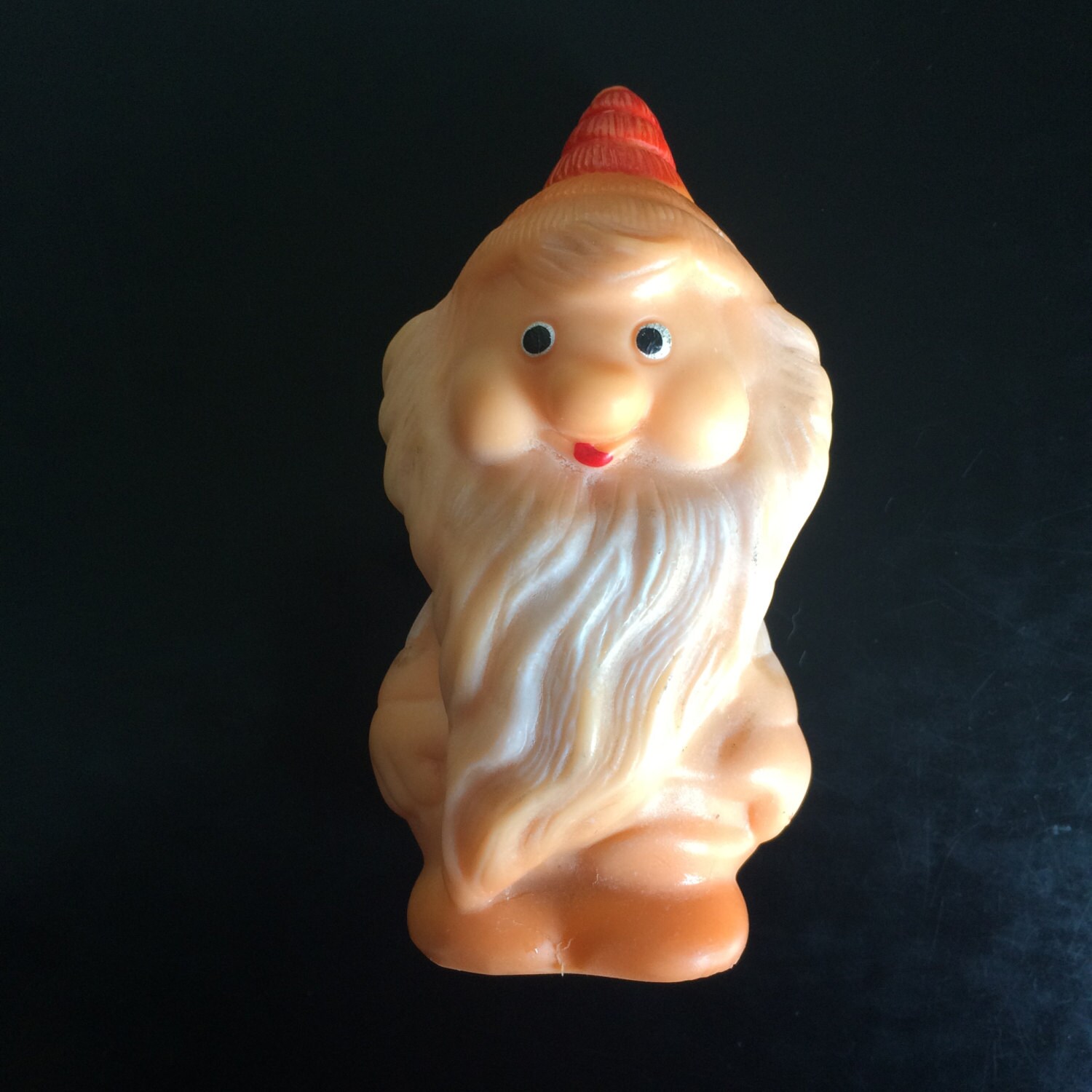 Soviet rubber toy gnome. Children's fabulous figure gnome