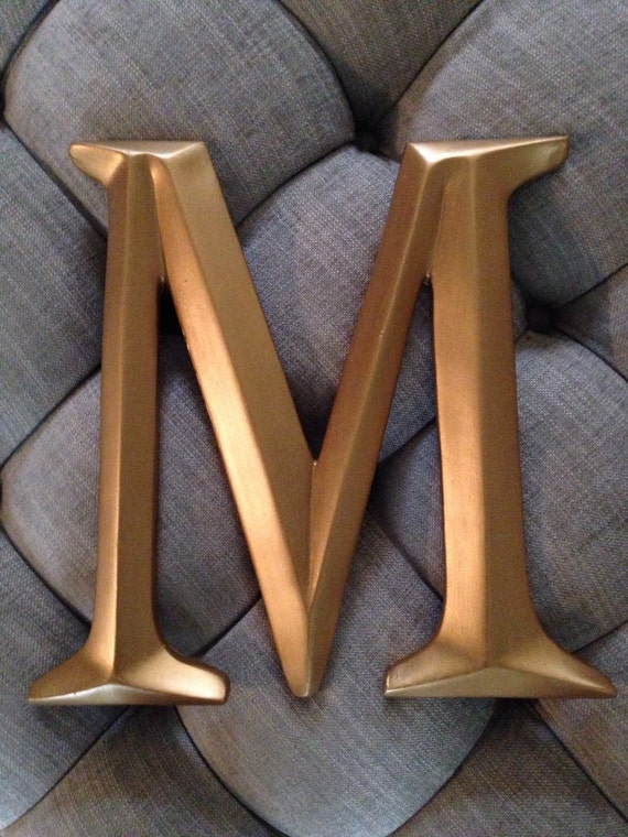Large wall letter Photo wall letter Large letter M Gold