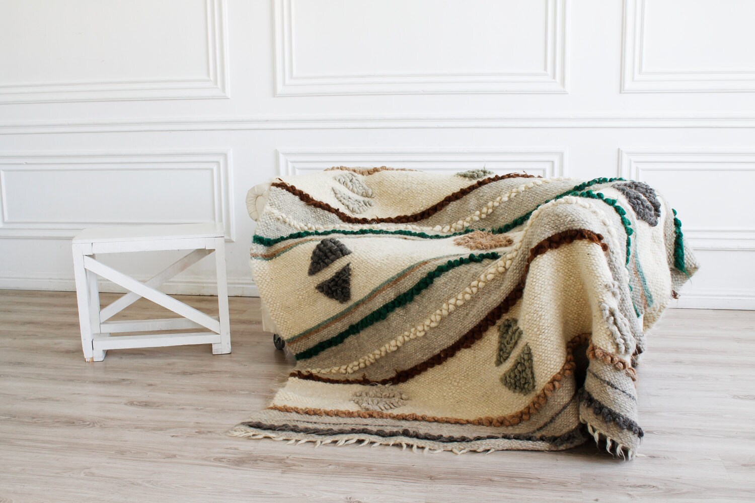 wool blanket throw blanket large grey by WoolblanketsHandmade