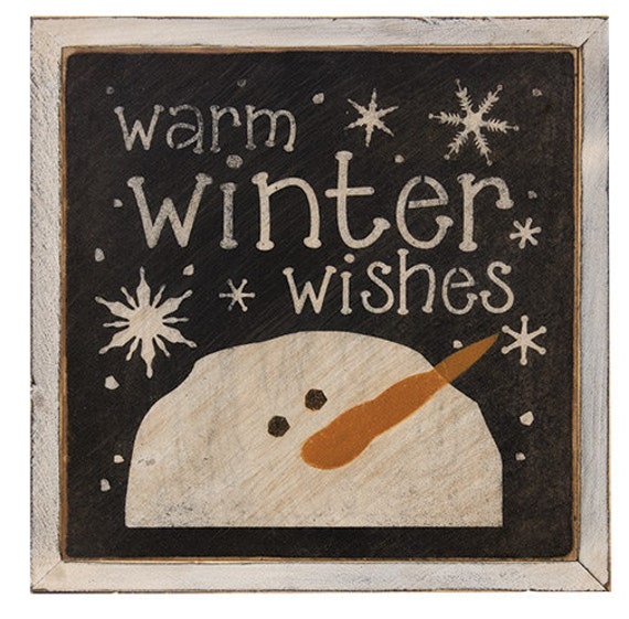 Warm Winter Wishes Rustic Wood Sign by GNRTRADES on Etsy