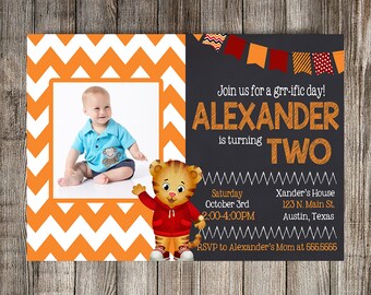 Daniel Tiger Invitation, Daniel Tiger Birthday Invitation, Child's Birthday Invitation, Printable Invitation