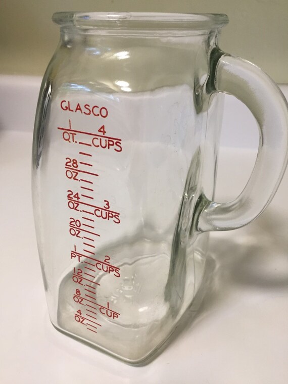 GLASCO Measuring Pitcher Glass Pregnant GLASCO Pitcher