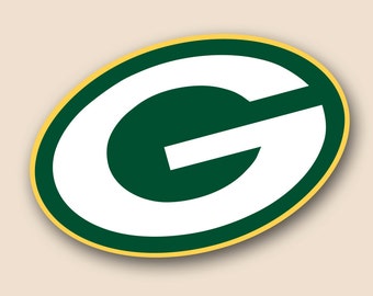 GREEN BAY PACKERS Set of 2 Vinyl Cornhole Decal Logo Wall Sticker Car Truck 12" Size