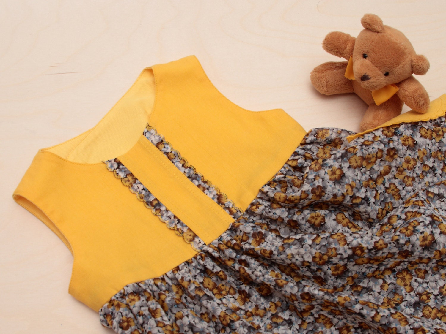 Baby open back dress Girl toddler floral dress with pockets