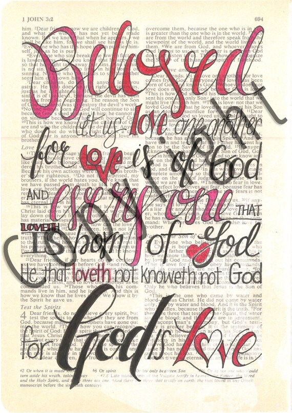 1 John 4:7-8 5 x 7 Print
