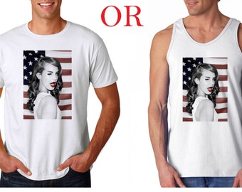 lana del rey american flag shirt