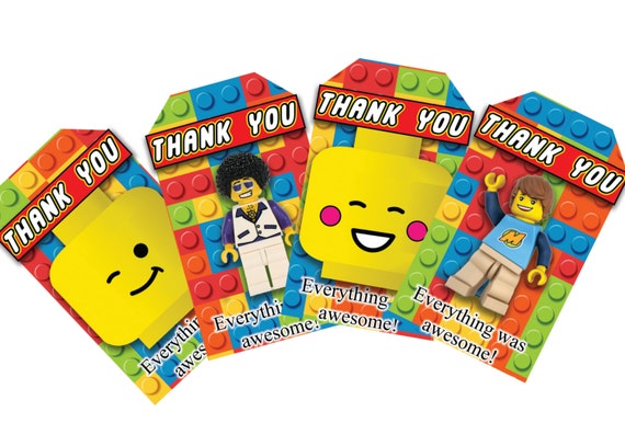 Lego Inspired Birthday Party Favor Tags Download by Crea8iveDesign