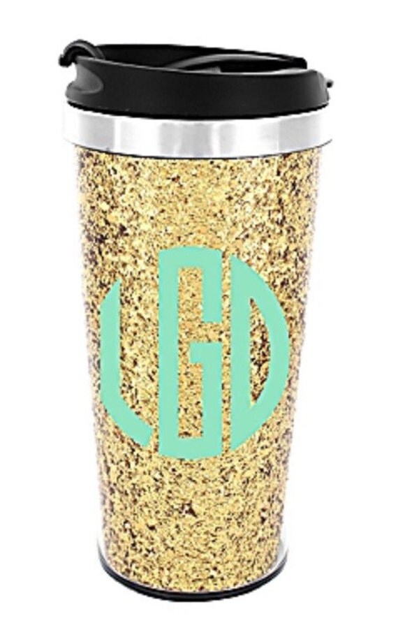 glitter stainless steel tumbler
