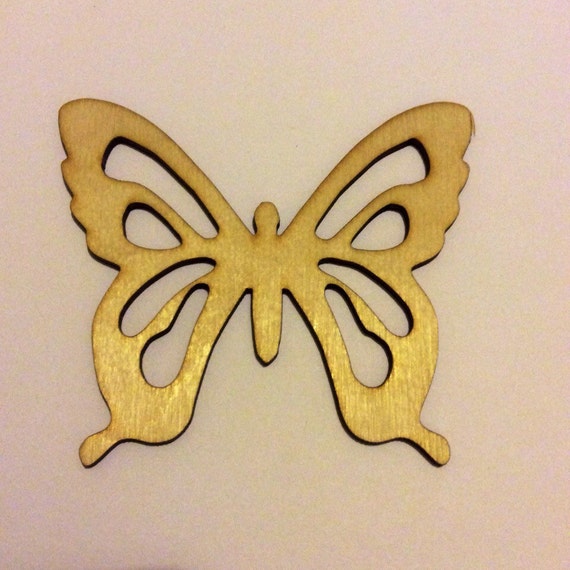 Unfinished and Unpainted Butterfly Wooden Cutout by IndiePaper