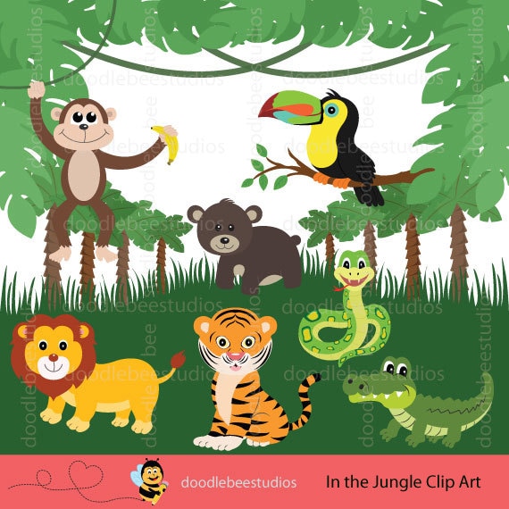 Jungle Animals Clipart Jungle Friends Clip Art Safari