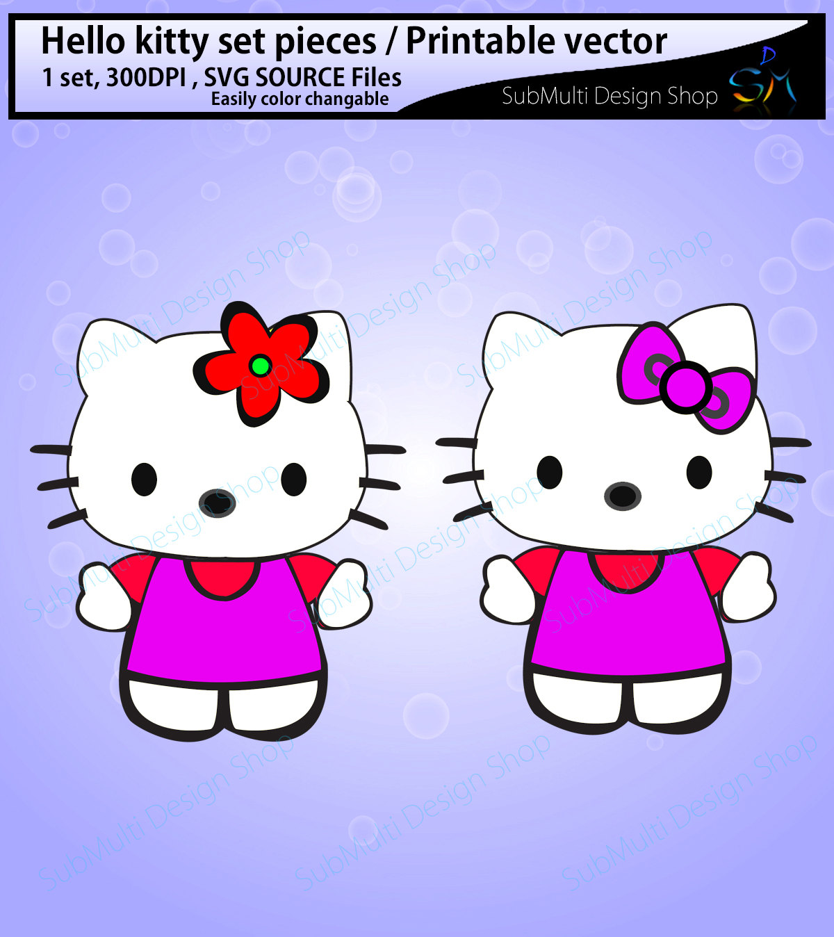 Hello Kitty /Hello kitty svg file / svg cut by SubMultidesignshop