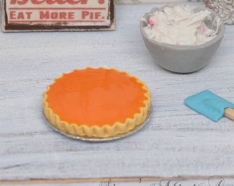10 % off 1:12 Dollhouse Pumpkin Pie / Miniature pie/ Dollhouse miniature dessert BD K2157