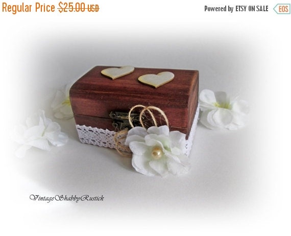 Discount Rustic Ring Box. Wedding Ring by VintageShabbyRustick
