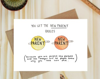 Baby card - Funny cards - Funny New Parent card Baby Congratulations -New Baby -Rude card- Mature card -Funny baby cards - Snarky card Baby
