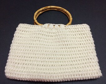 CROCHET Purse Bamboo Handles 3 Styles