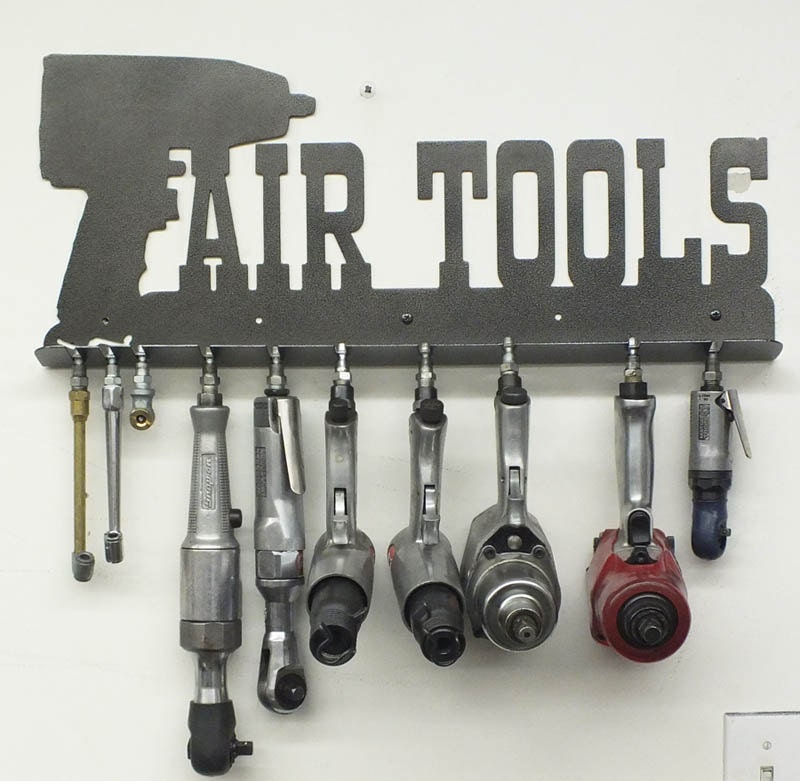 Mechanic's Air Tool Rack Toolbox Shop Sign Tool