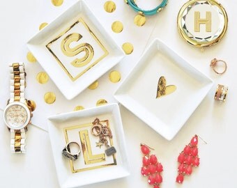 Monogram Ring Dish - Bridesmaids Gifts - Bridal Party Gifts - Maid of Honor - Wedding Favors