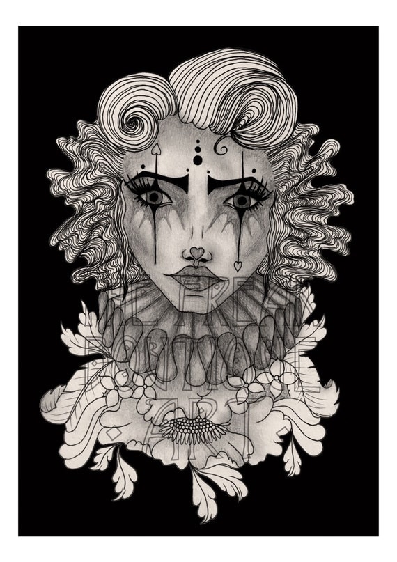 Macabre 2 illustration limited edition giclee print-The Freak